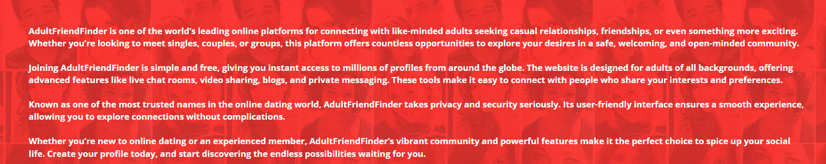 Adult friend finder